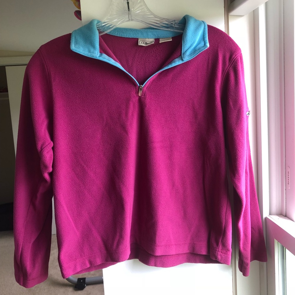 LL Bean Kids Fleece Jacket Size Medium